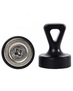 Griff-Magnet mit Öse Ø 17 x 22 mm Neodym N35 - SCHWARZ - Haftkraft: 1,6 - 3,5 kg