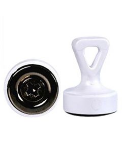 Griffmagnet mit Öse Neodym N35 - Ø 17 x 22 mm, weiss - Haftkraft:1,6 kg-3,5 kg