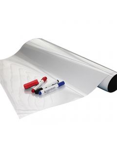 Whiteboardfolie Eisenfolie beschreibbar - selbstklebend - weiß 0,6mm x 1m x 1m