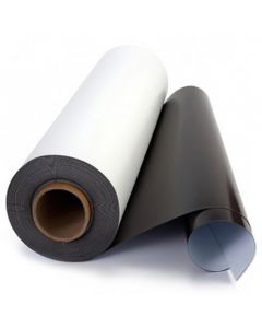 Magnetfolie weiß matt beschichtet 0,6mm x  62cm x 15m – Rolle / Meterware