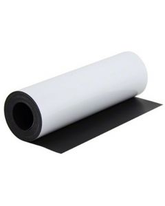 Magnetfolie weiß glänzend 0,8mm x 0,62m x 30m – Rolle / Meterware