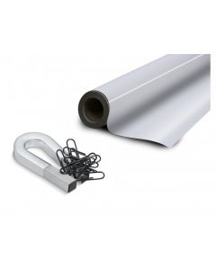 Eisenfolie Ferrofolie selbstklebend weiß glänzend 0,6mm x  20cm x  31cm
