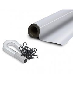 Eisenfolie Ferrofolie selbstklebend weiß glänzend 0,6mm x  50cm x 100cm