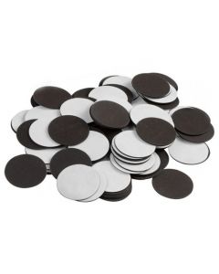 100 x Takkis, Magnetplättchen selbstklebend rund Ø 27mm x 1,2mm - Magnetpunkte