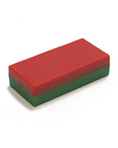 Quadermagnet  50 x 30 x 10mm Rot/Grün Ferrit, Y35 - hält 2kg - Keramik-Magnet