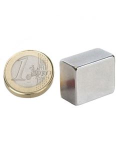 Quadermagnet Magnet-Quader  18 x  15 x 10mm Neodym N45H, Nickel - hält 12 kg